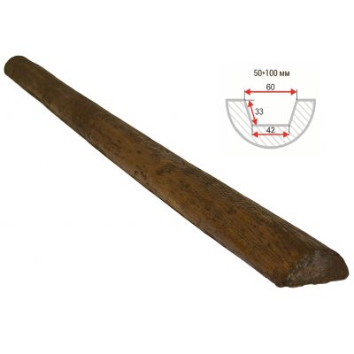 Полубревно декоративное "Рустик" 50х100мм 1000мм Арнодекор купить в Санкт-Петербурге