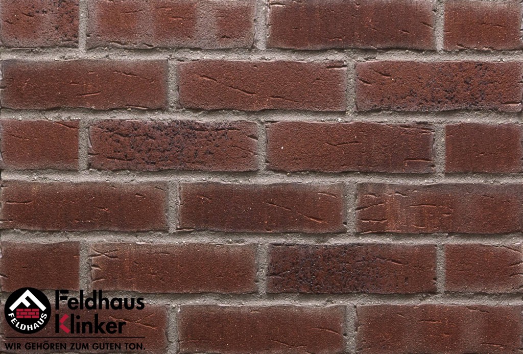 Клинкерная плитка ручной формовки Feldhaus Klinker, Sintra cerasi aubergine 240х71х14 мм, R664NF14