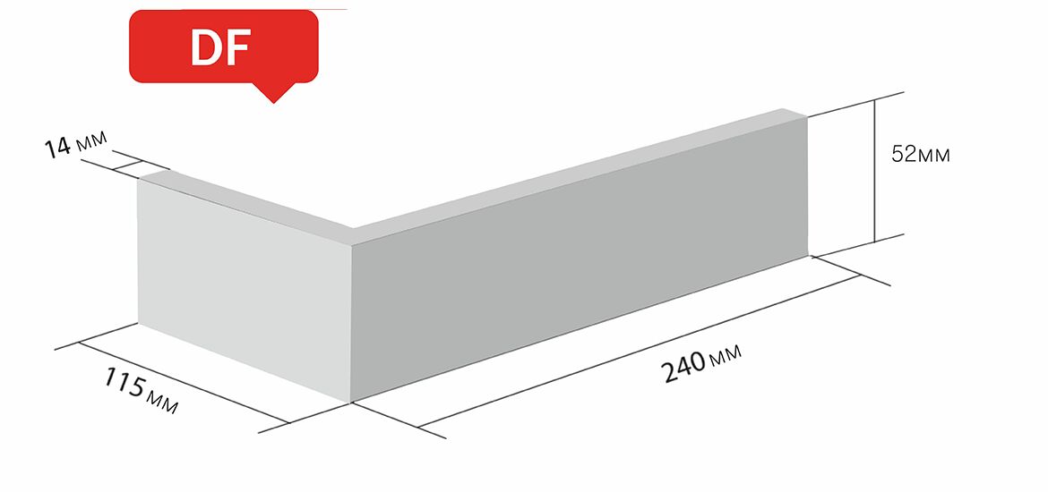 Плитка угловая AARHUS weißgrau DF угол 240x14x52x115мм Bannbersheid Roben, Плитка угловая AARHUS weißgrau DF угол 240x14x52x115мм Bannbersheid Roben