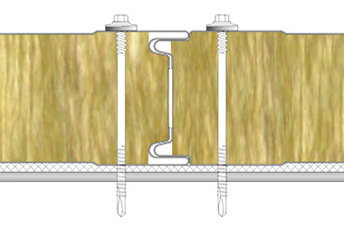 Стеновая трехслойная сэндвич-панель с видимым креплением Z-Lock купить в Санкт-Петербурге