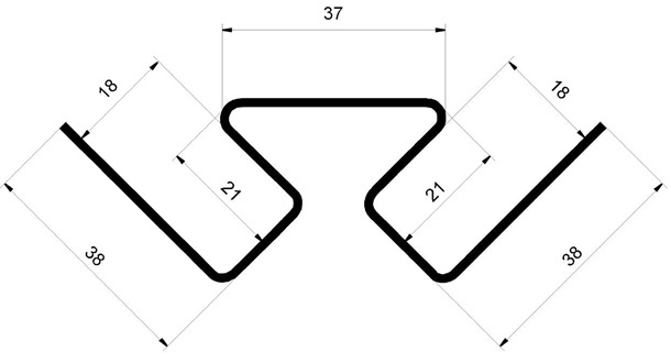 Внутренний угол 3,0 м Grand Line коричневый купить в Санкт-Петербурге