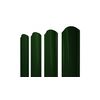 Штакетник Полукруглый Slim фигурный GL 0.45мм 6005 (темно-зеленый) ПЭ {длины по спецификации}