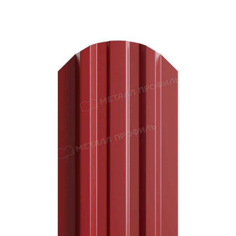 Штакетник металлический МП LANE-O фигурный NormanMP красный 3011