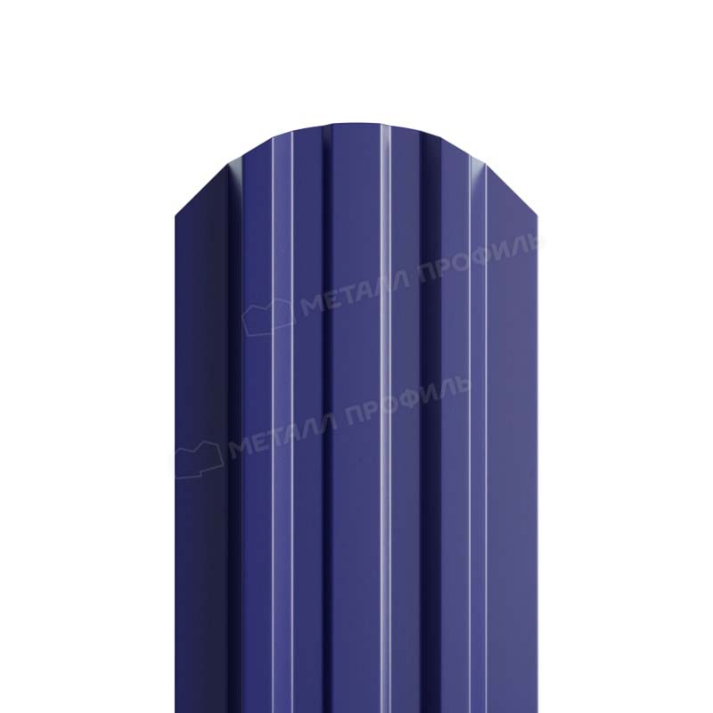 Штакетник металлический МП LANE-O фигурный NormanMP ультрамариновый синий 5002
