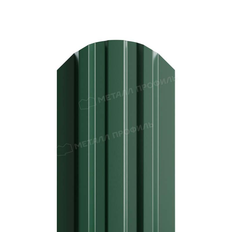 Штакетник металлический МП LANE-O фигурный NormanMP темно-зеленый 6005