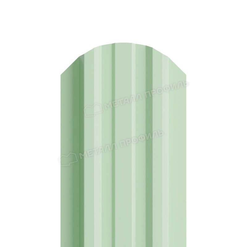 Штакетник металлический МП LANE-O фигурный NormanMP бело-зеленый 6019