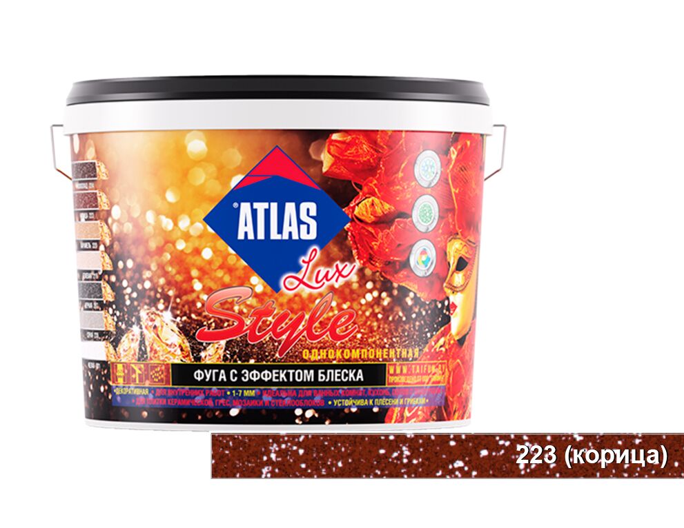 ATLAS LUX STYLE Затирка для швов с эффектом блеска 223 купить в Санкт-Петербурге