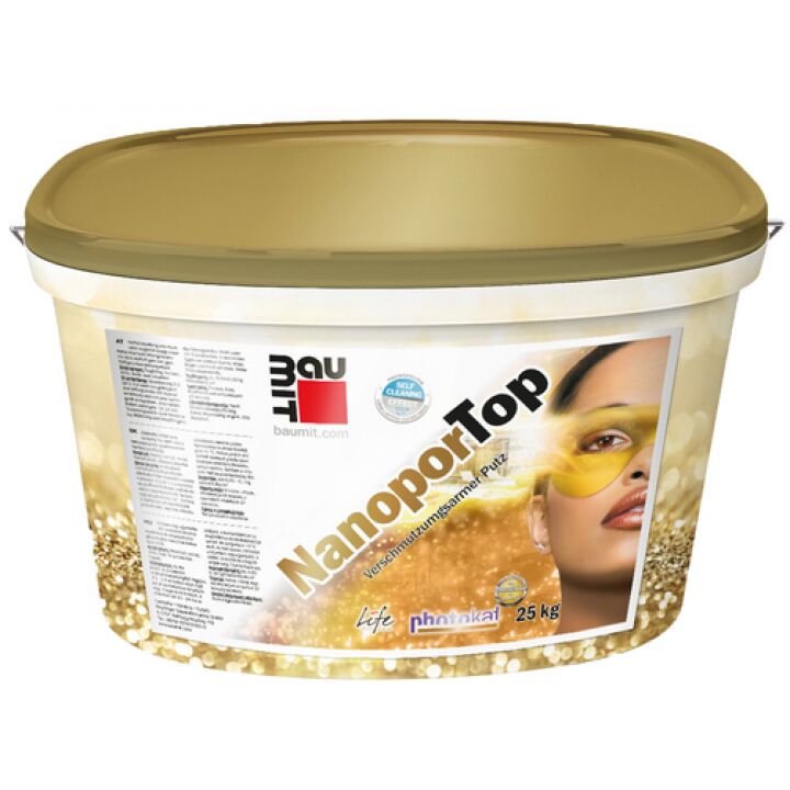 Baumit NanoporTop 25кг Штукатурка декоративная силикатная 