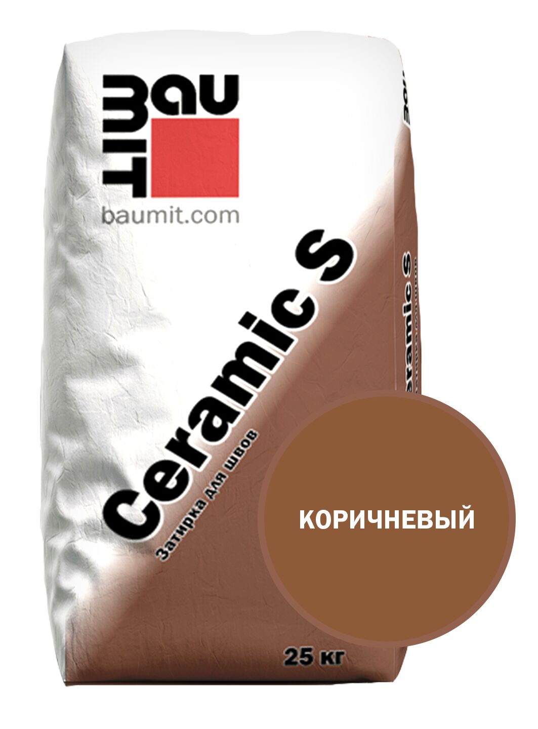 Ceramic S эластичная затирка для швов коричневый 25 кг