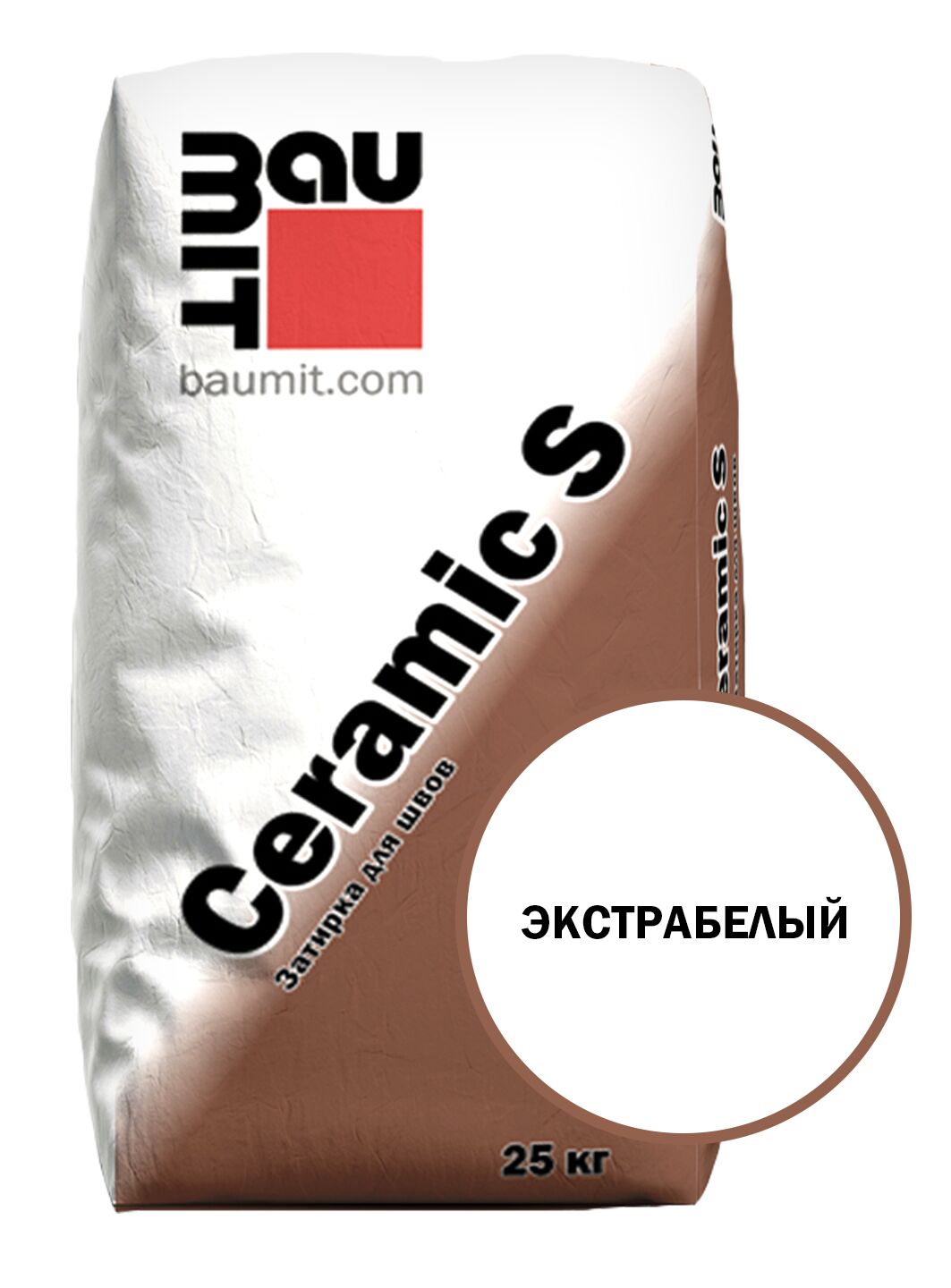 Ceramic S эластичная затирка для швов экстрабелый 25 кг