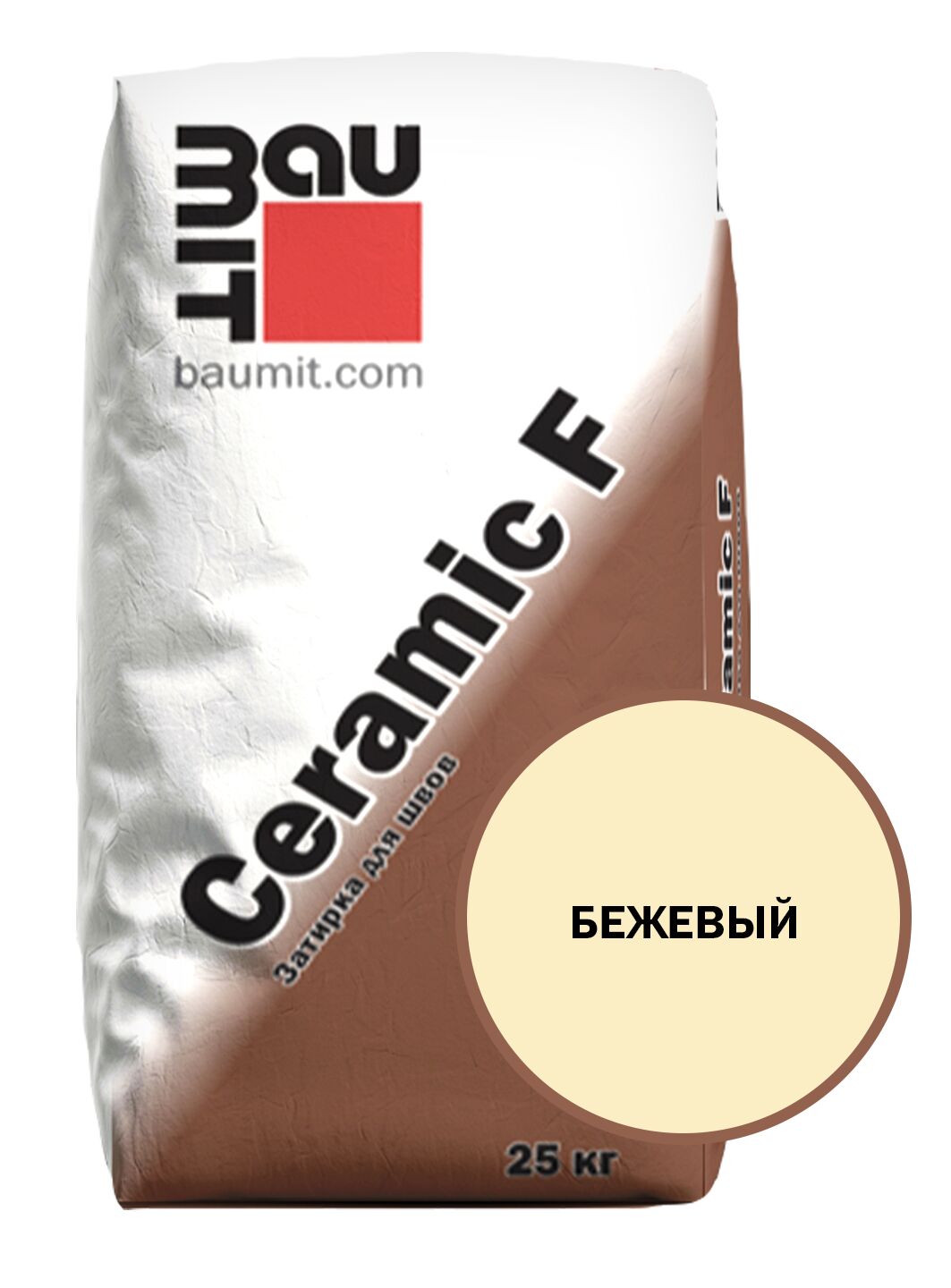 Ceramic F затирка для швов бежевый 25 кг