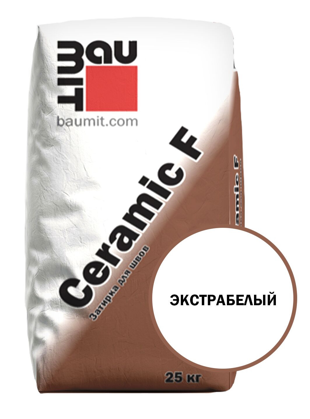 Ceramic F затирка для швов экстрабелый 25 кг