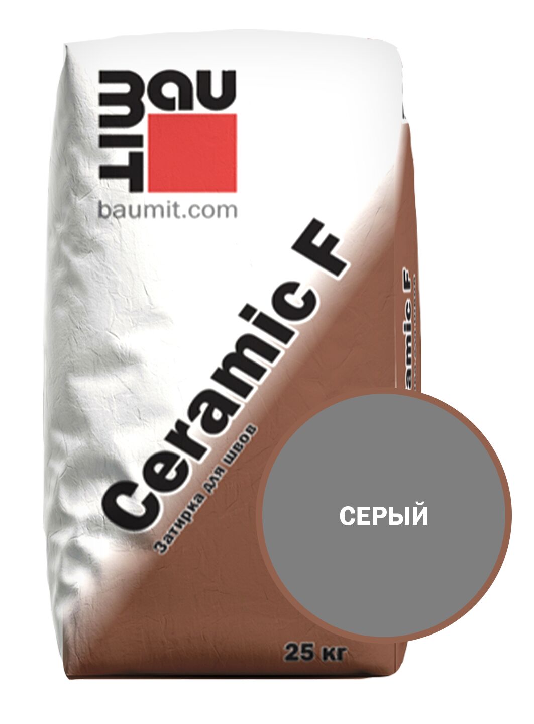 Ceramic F затирка для швов серый 25 кг 