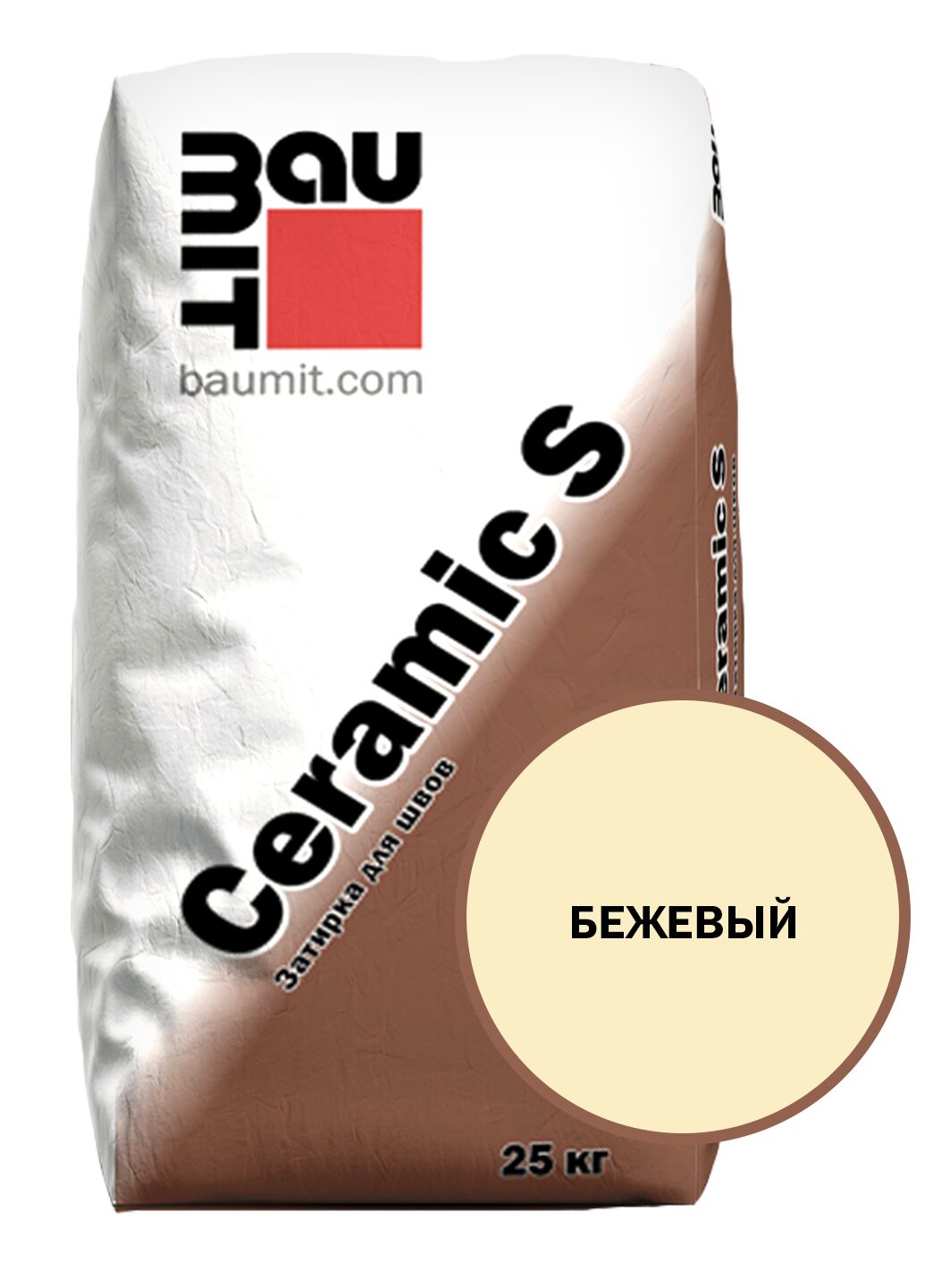 Ceramic S эластичная затирка для швов бежевый 25 кг