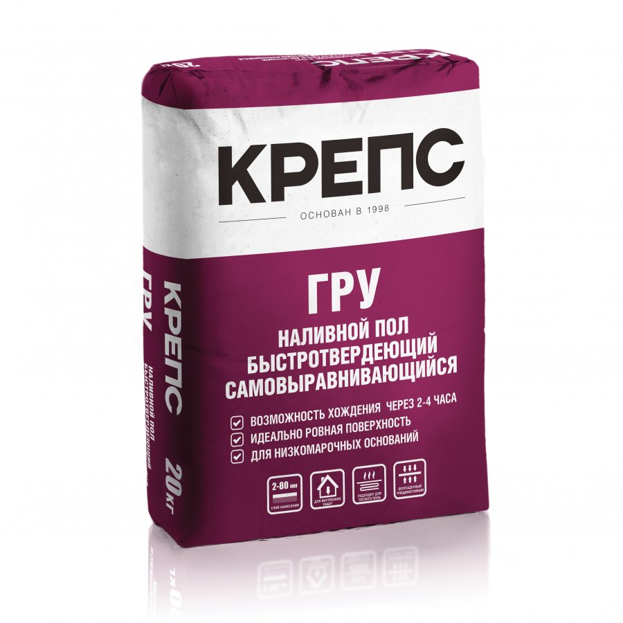 ГРУ 20кг Состав универсальный самовыравнивающийся КРЕПС купить в Санкт-Петербурге