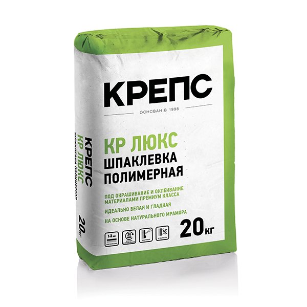 КР ЛЮКС 20кг Шпаклевка финишная Белый КРЕПС купить в Санкт-Петербурге