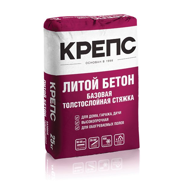 СВ-ПОЛ 25кг Ровнитель для пола литой бетон КРЕПС купить в Санкт-Петербурге