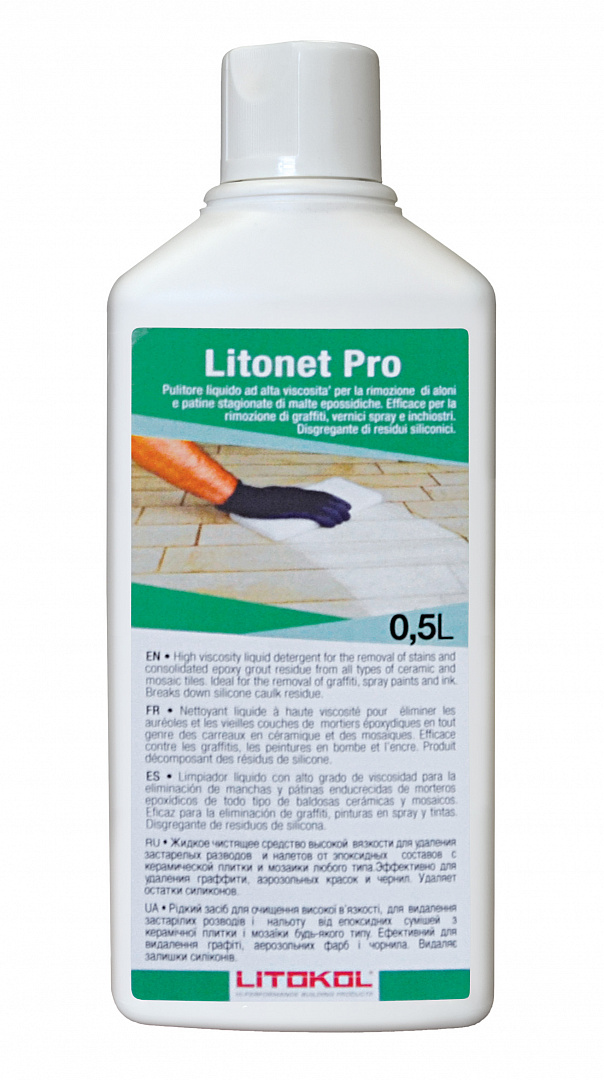 LITONET PRO 0,5л Очистка облицовки мутно-желтый LITOKOL, мутно-желтый