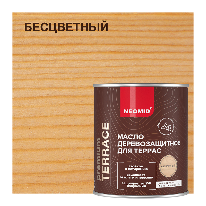 NEOMID Terrace 2л Масло для террас, бесцветный