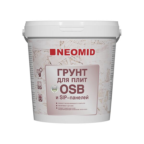 Грунт для плит 1кг OSB готовый NEOMID, белый