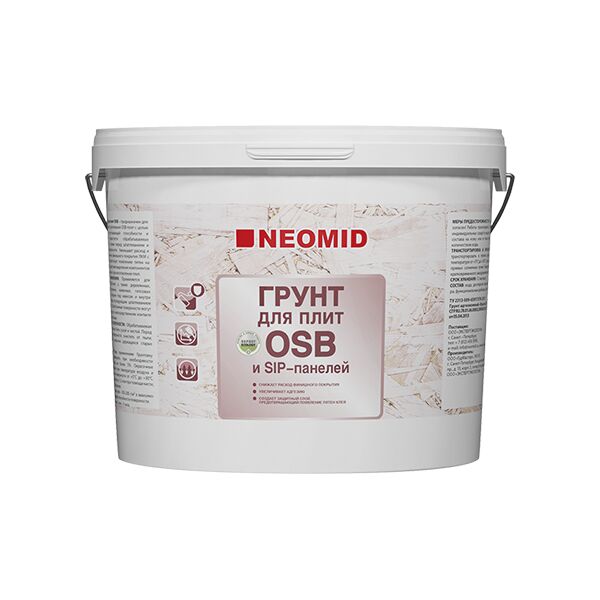 Грунт для плит 14кг OSB готовый NEOMID, белый