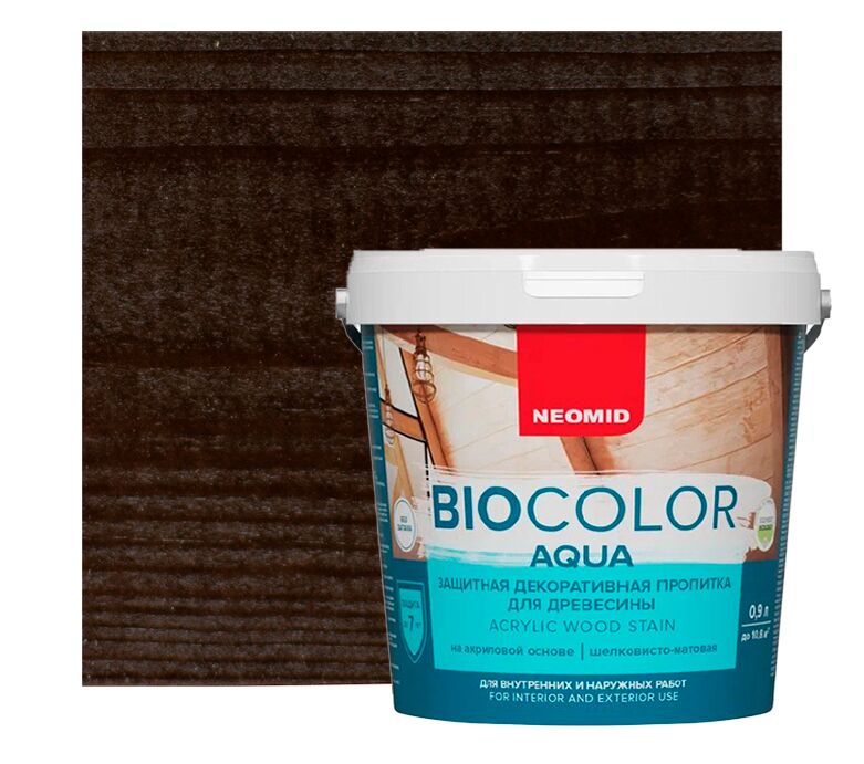 BIO COLOR aqua 0,9л пропитка готовый NEOMID, венге