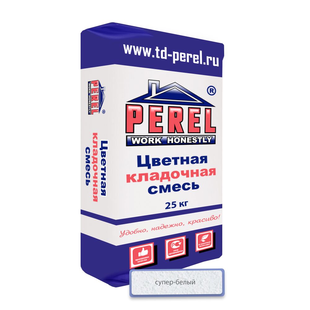 Цветная кладочная смесь Perel VL (лето) 0201 супер-белый 25кг, Цветная кладочная смесь Perel VL (лето) 0201 супер-белый 25кг