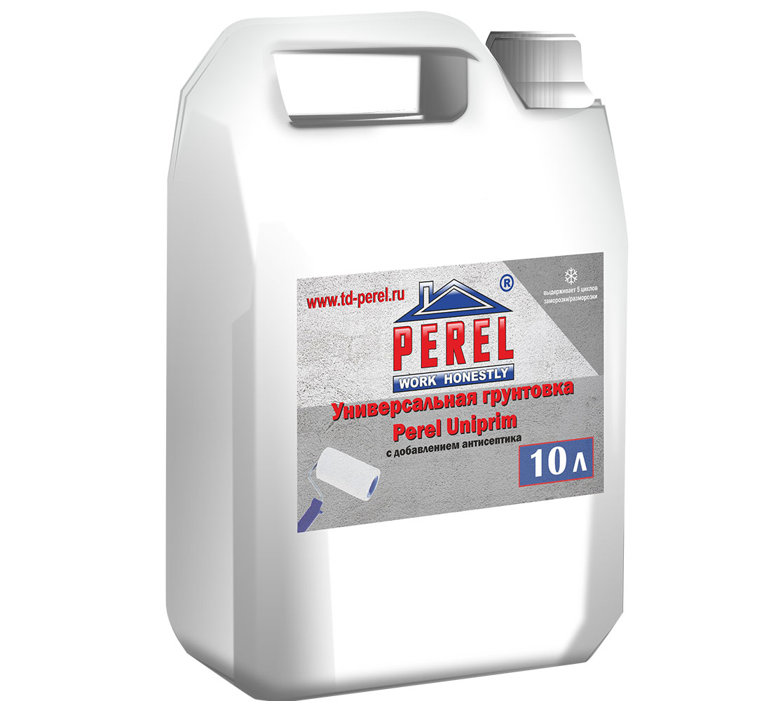 Универсальная антисептическая грунтовка Perel Uniprim, 10л, бесцветный