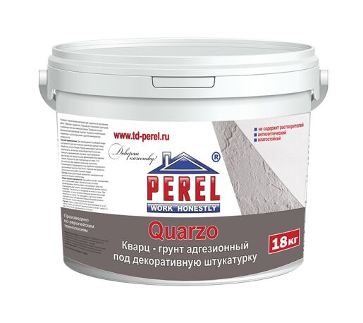 Кварцевая грунтовка Perel Quarzo, 18 кг, белый