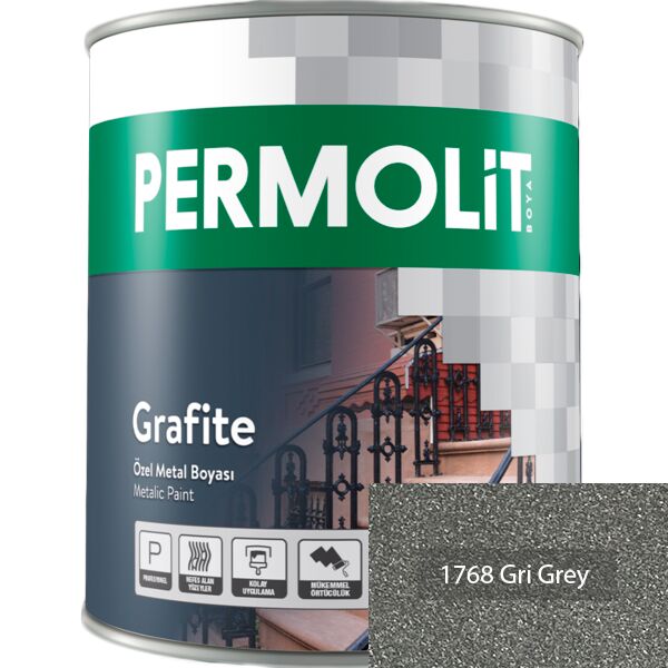 GRAFİTE 0.65л краска для металла эпоксидная графитовая PERMOLIT купить в Санкт-Петербурге