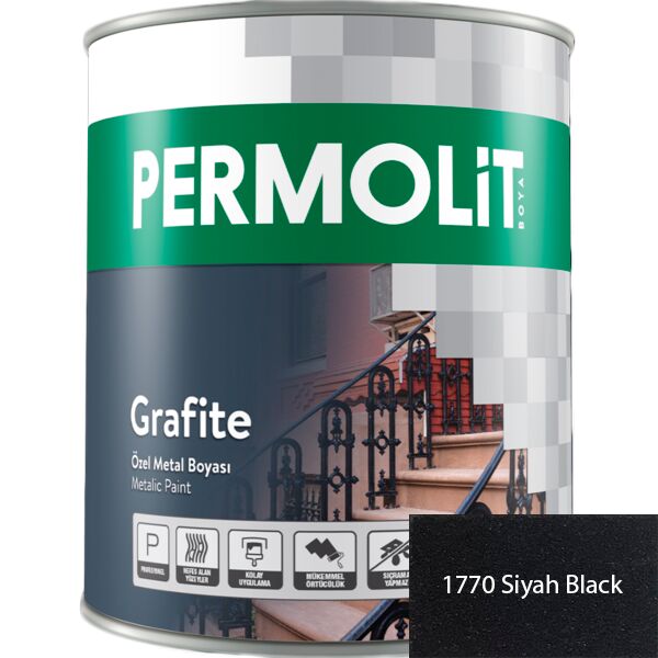 GRAFİTE 0.65л краска для металла эпоксидная графитовая PERMOLIT купить в Санкт-Петербурге