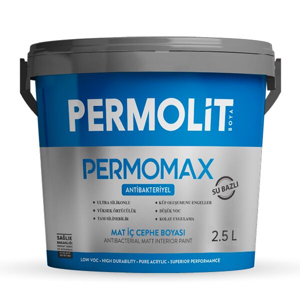PERMOMAX 2.5л база TR краска антибактериальная интерьерная мат PERMOLIT купить в Санкт-Петербурге