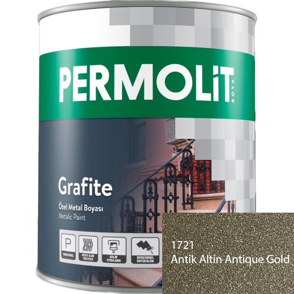 GRAFİTE 0.65л краска для металла эпоксидная графитовая PERMOLIT купить в Санкт-Петербурге