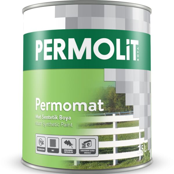 PERMOMAT 2.5л база OP краска экстра матовая алкидная PERMOLIT купить в Санкт-Петербурге