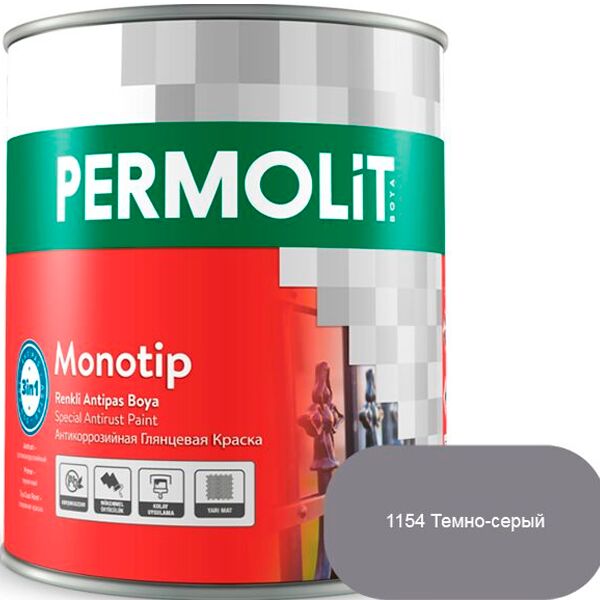 MONOTIP 2.5л краска глянц антикоррозионная 3в1 parlak PERMOLIT купить в Санкт-Петербурге
