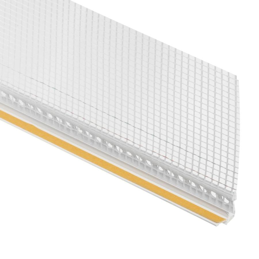 Профиль оконный примыкающий с армирующей сеткой (с пыльником) SOVERIT белый 2.4м купить в Санкт-Петербурге