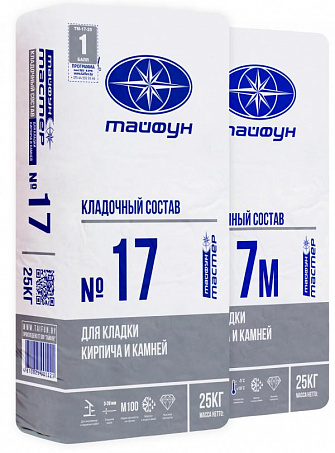 ТАЙФУН МАСТЕР № 17 25кг Кладочный состав для камня и кирпичных блоков купить в Санкт-Петербурге
