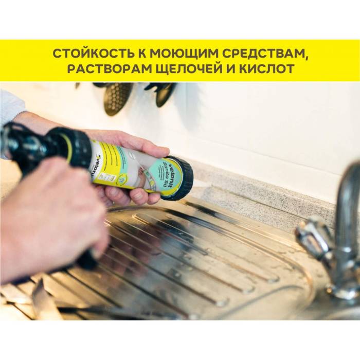 Герметик силиконовый санитарный Vetonit sanita sil прозрачный 280мл купить в Санкт-Петербурге