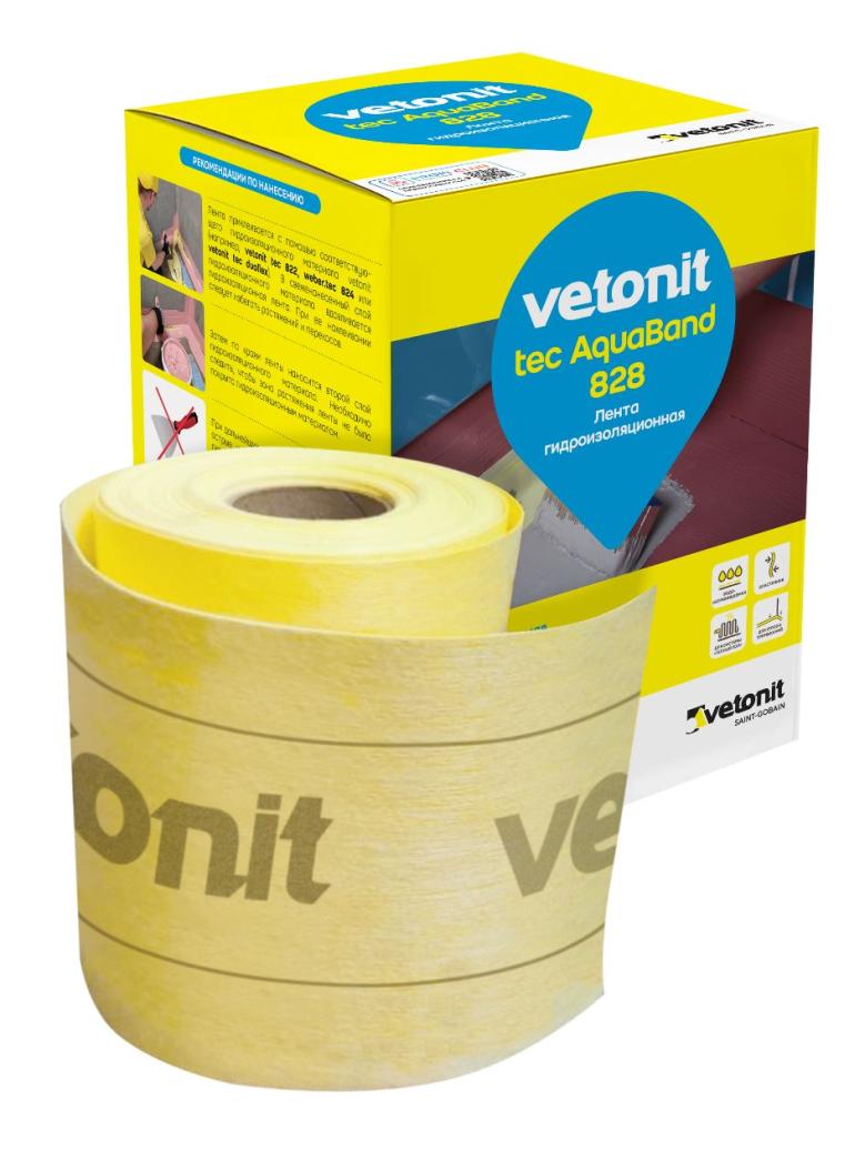 Лента высокоэластичная из эластомера для изоляции швов и примыканий 10м Weber tec 828 DB 75 купить в Санкт-Петербурге