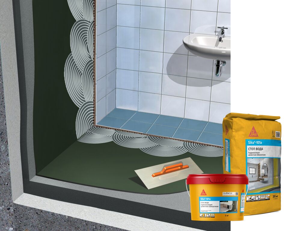 Sika-101a 20кг Смесь гидроизоляционная сухая купить в Санкт-Петербурге