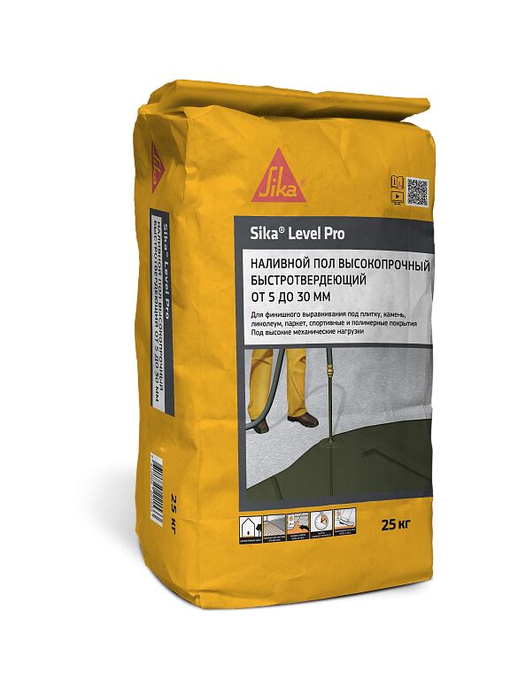 Sika Level Pro Полимермодифицированная сухая смесь на цементной основе для выравнивания бетонных и цементно-песчаных оснований слоем от 5 до 30 мм купить в Санкт-Петербурге