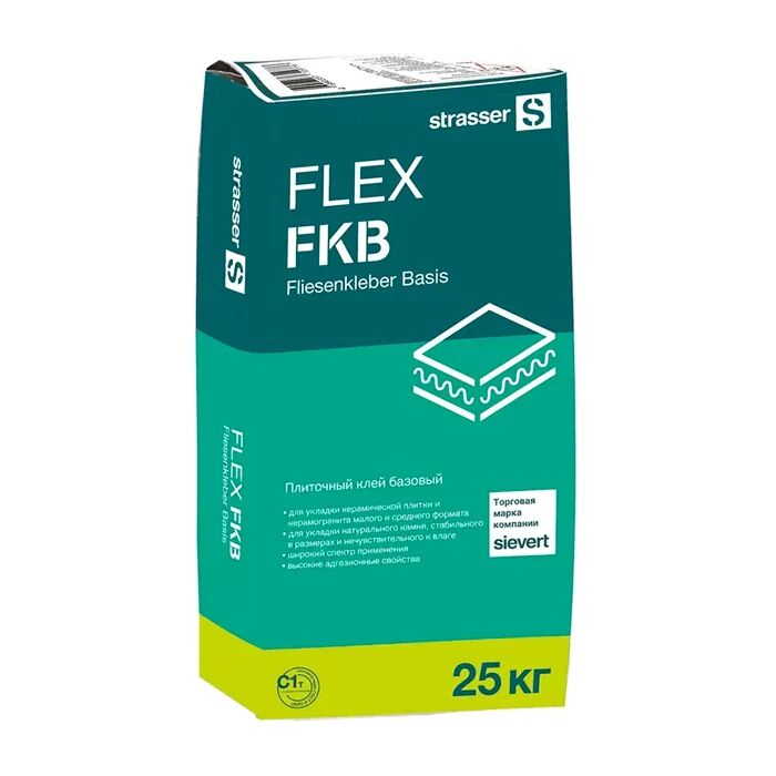 FLEX FKB Плиточный клей базовый C1 T strasser, FLEX FKB 25кг Плиточный клей базовый C1 T Strasser