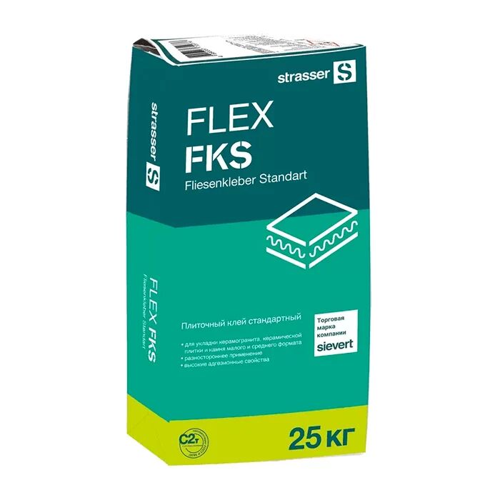 FLEX FKS Плиточный клей стандарт C2 T strasser, FLEX FKS 25кг Плиточный клей стандарт C2 T Strasser