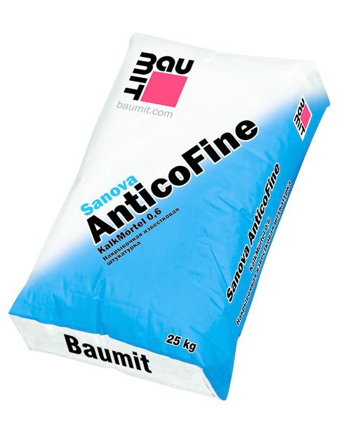 Sanova AnticoFine 25 кг Известковая штукатурка Baumit