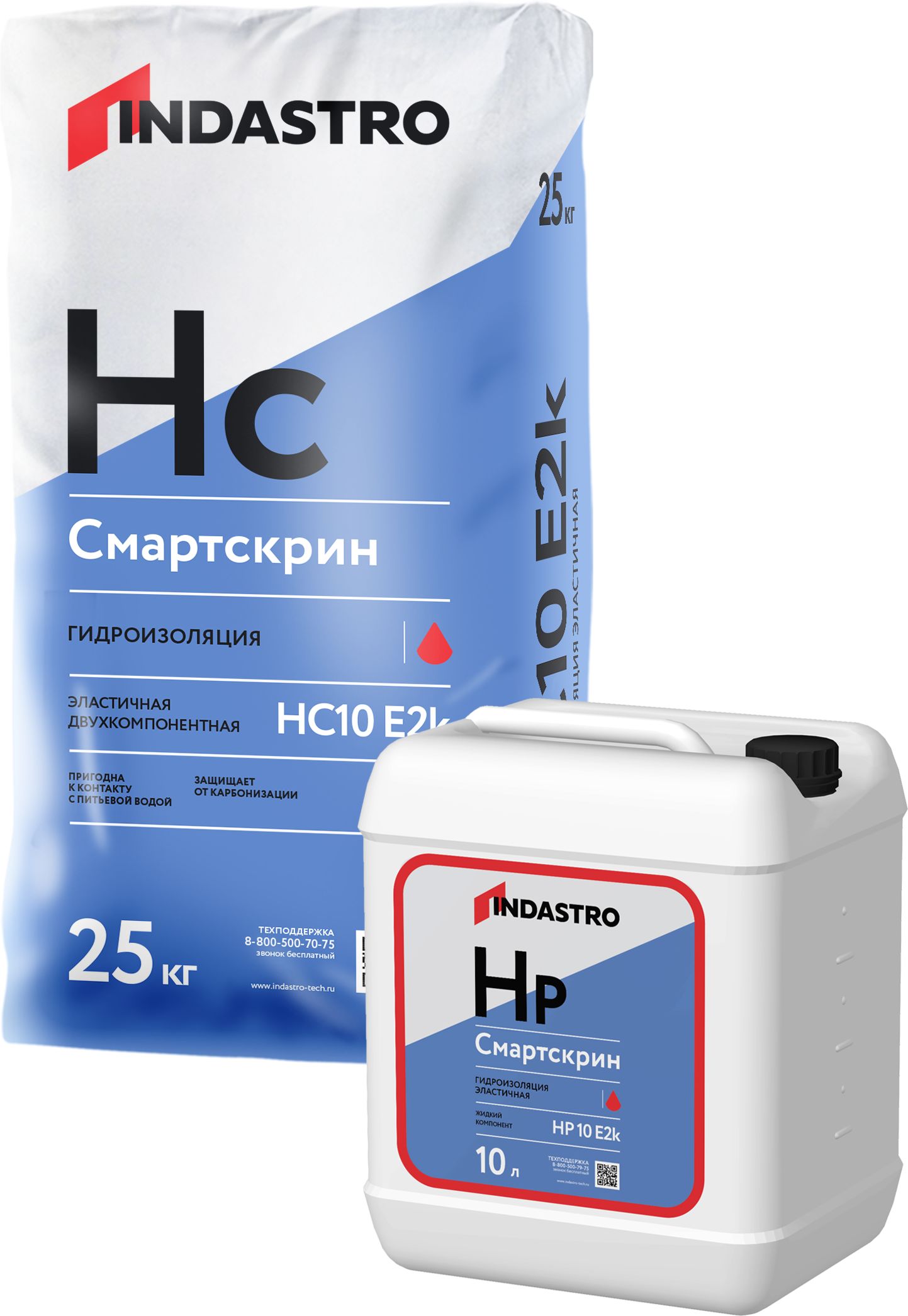 Эластичная гидроизоляция Смартскрин HP10 E2k (жидкий компонент) 10л