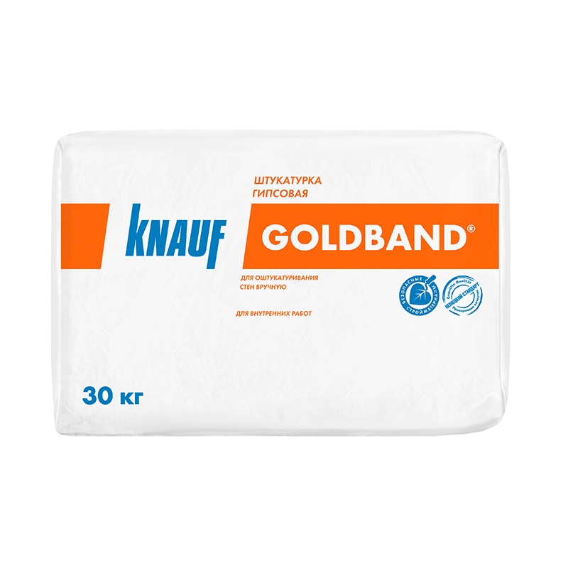 Штукатурка КНАУФ Goldband 30 кг, КНАУФ Гольдбанд Штукатурка 30кг