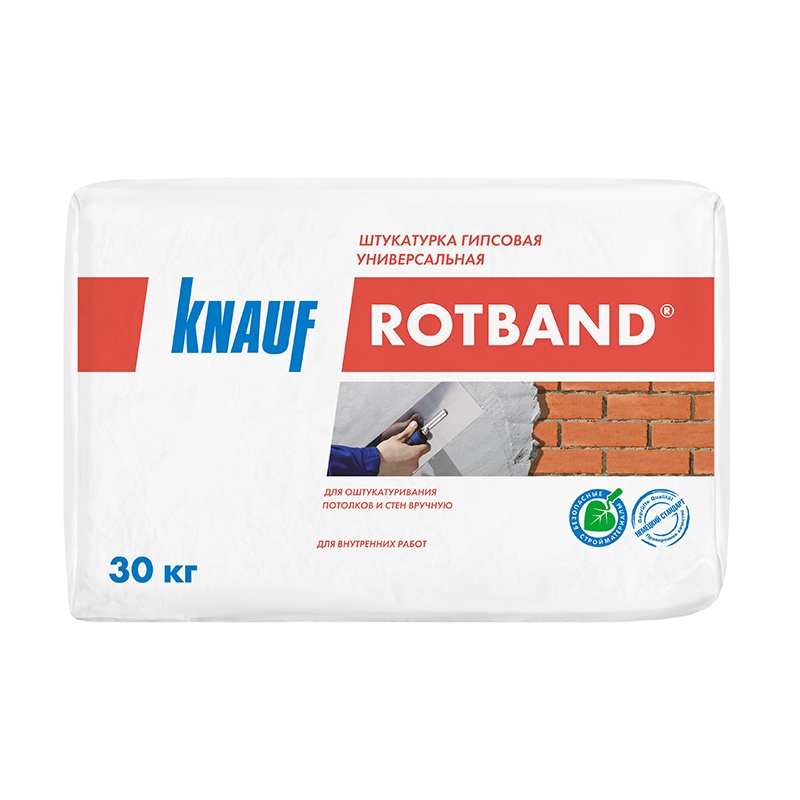 Штукатурка КНАУФ Rotband 30 кг, КНАУФ Ротбанд Штукатурка 30кг