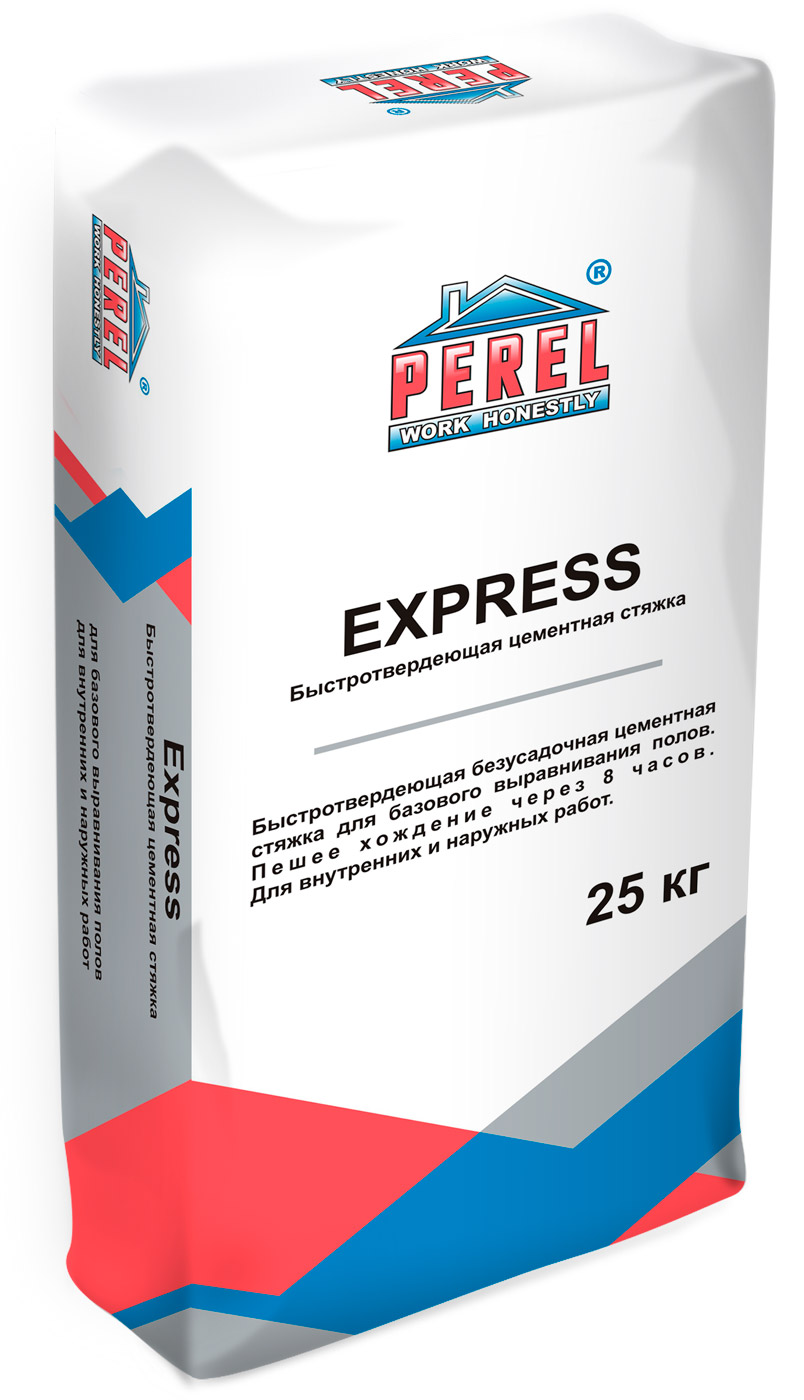 Быстротвердеющая цементная стяжка Perel Express 0720 25 кг, Быстротвердеющая цементная стяжка Perel Express 0720 25 кг