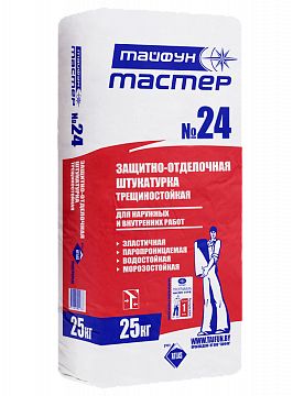 ТАЙФУН МАСТЕР № 24 штукатурка защитно-отделочная повышенной трещиностойкости купить в Санкт-Петербурге