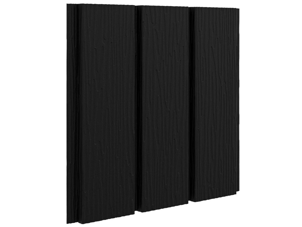 Софит без перфорации aquAsystem 0.50мм Zn180 Rooftop Бархат фактурный 2.4м, 9005 (чёрный)
